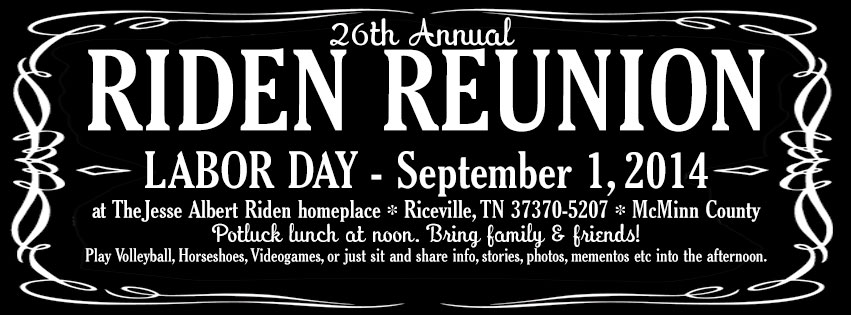 Riden Reunion - September 1, <a href=